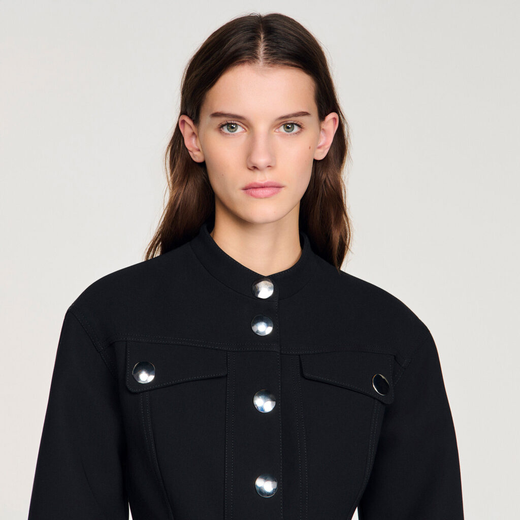 Veste courte à basque volantée