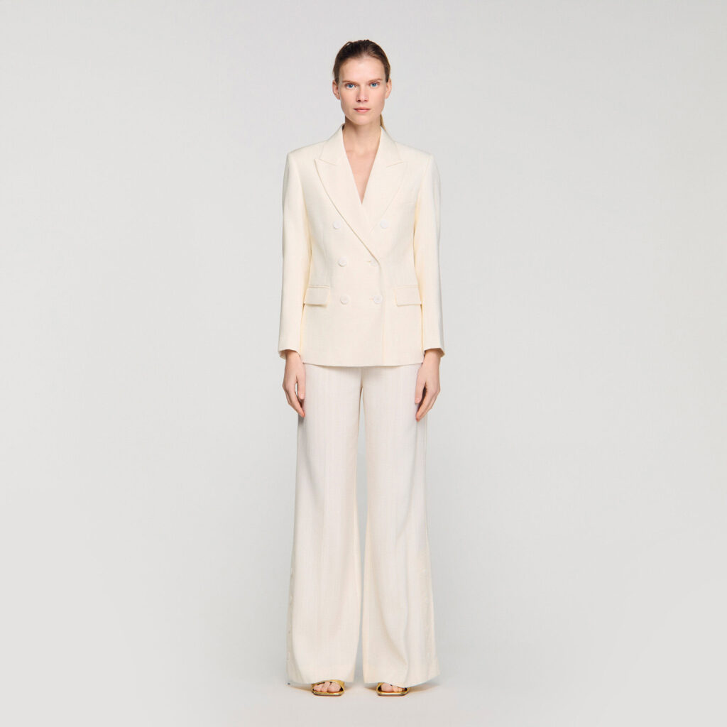 Veste de tailleur croisée