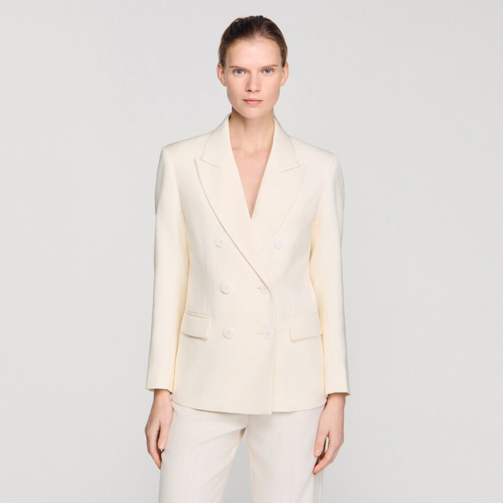 Veste de tailleur croisée
