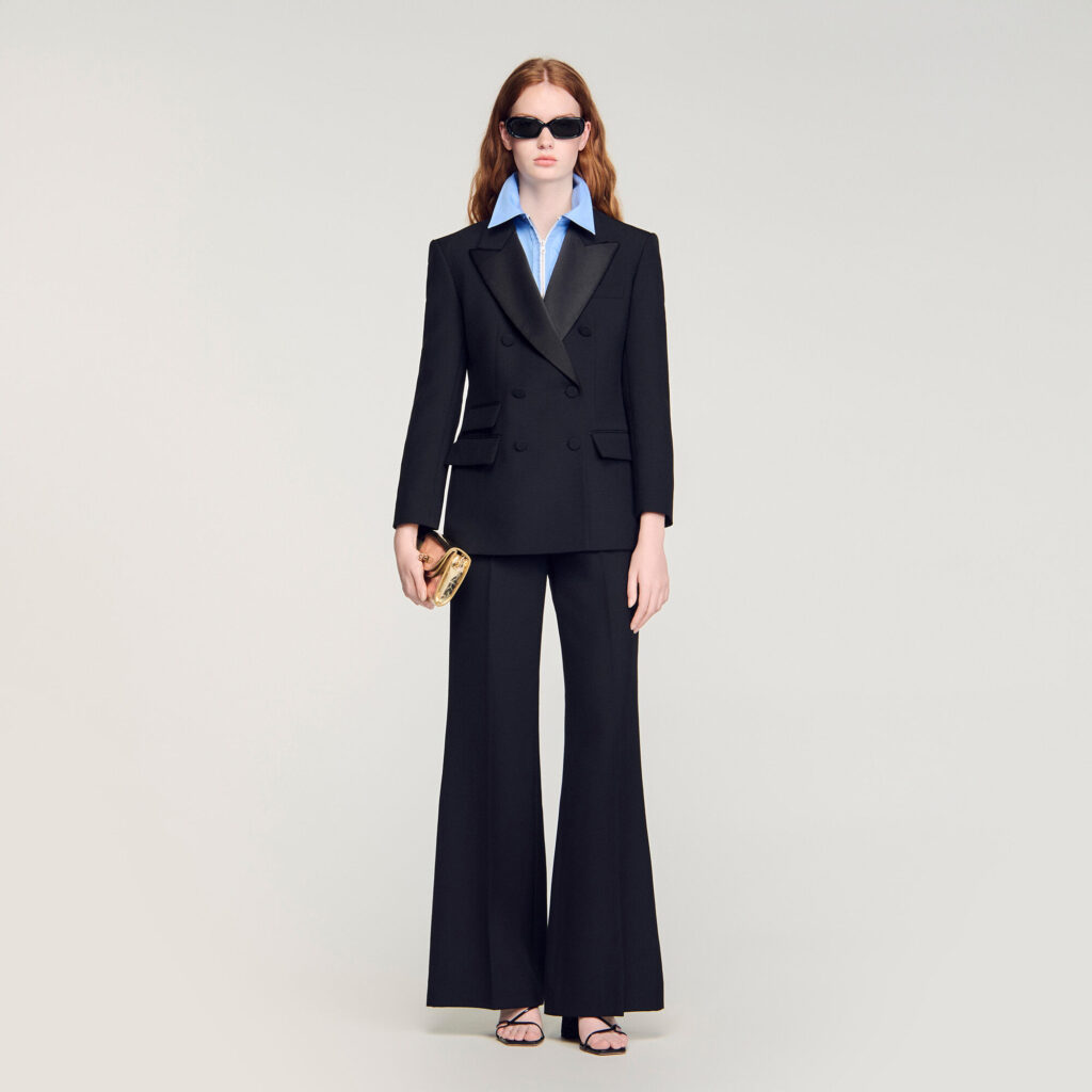 Veste de smoking à col satiné