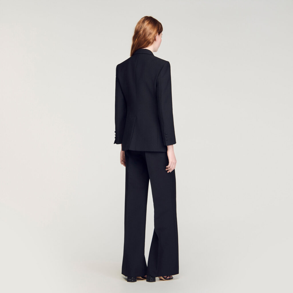 Veste de smoking à col satiné