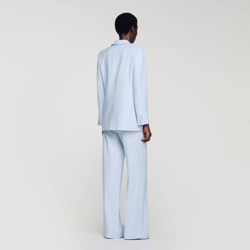 Veste de tailleur à rayures sequins