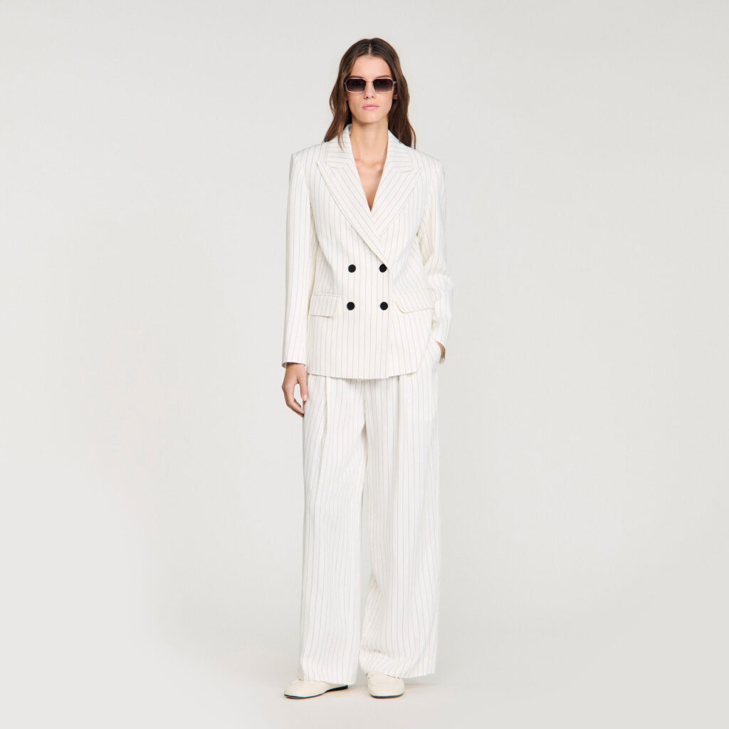 Veste de tailleur rayée