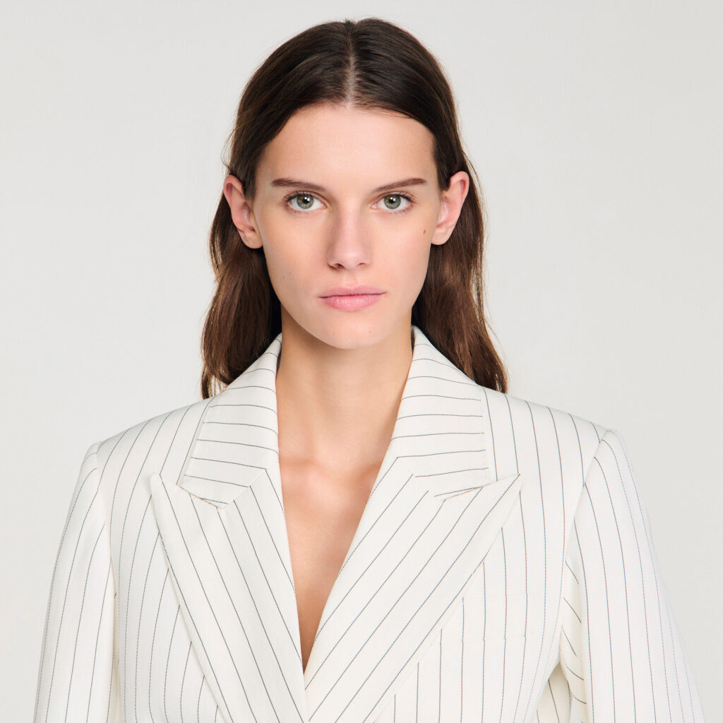 Veste de tailleur rayée