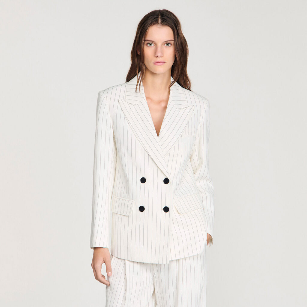 Veste de tailleur rayée