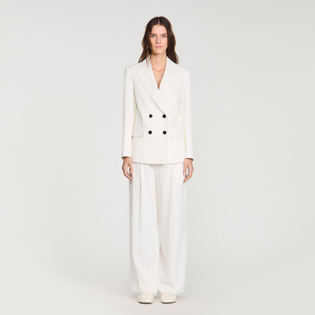 Veste de tailleur rayée