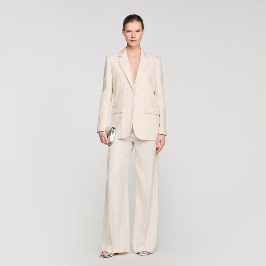 Veste de tailleur à rayures