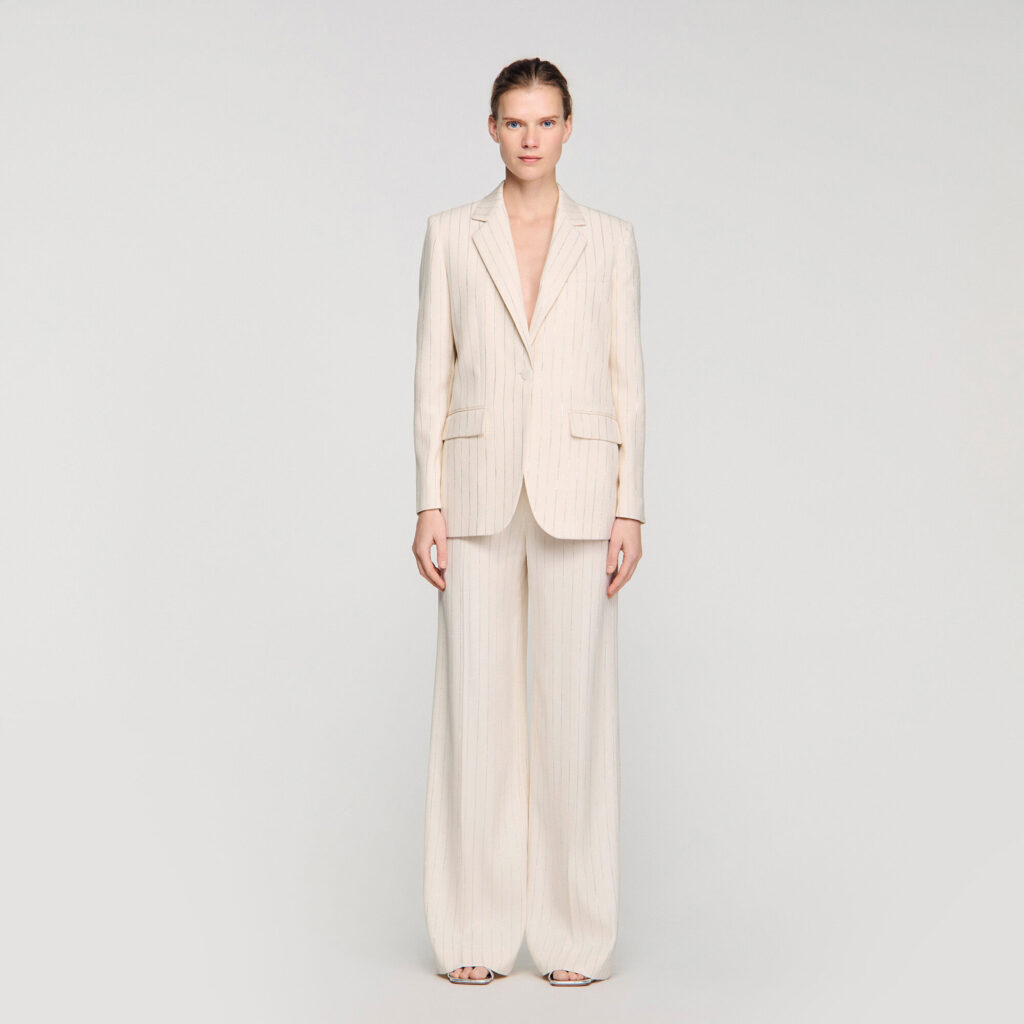 Veste de tailleur à rayures