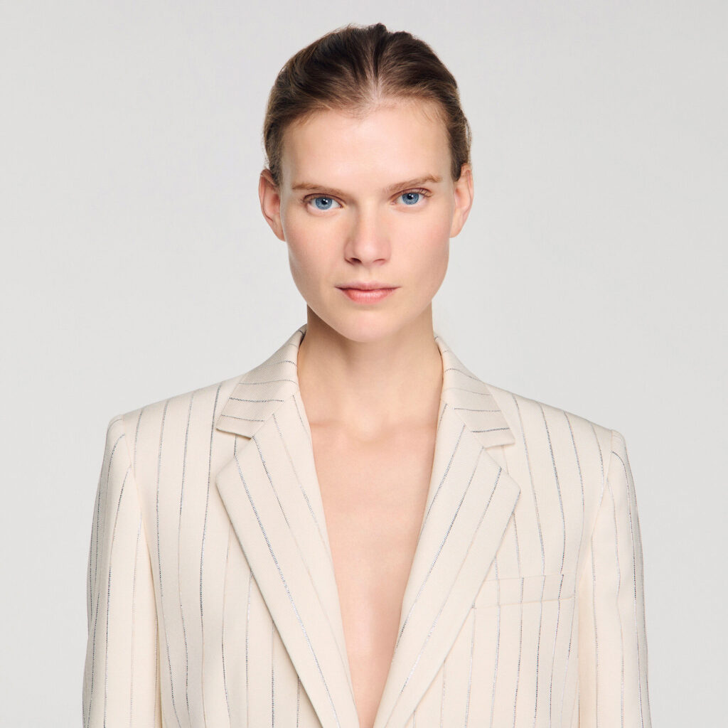 Veste de tailleur à rayures