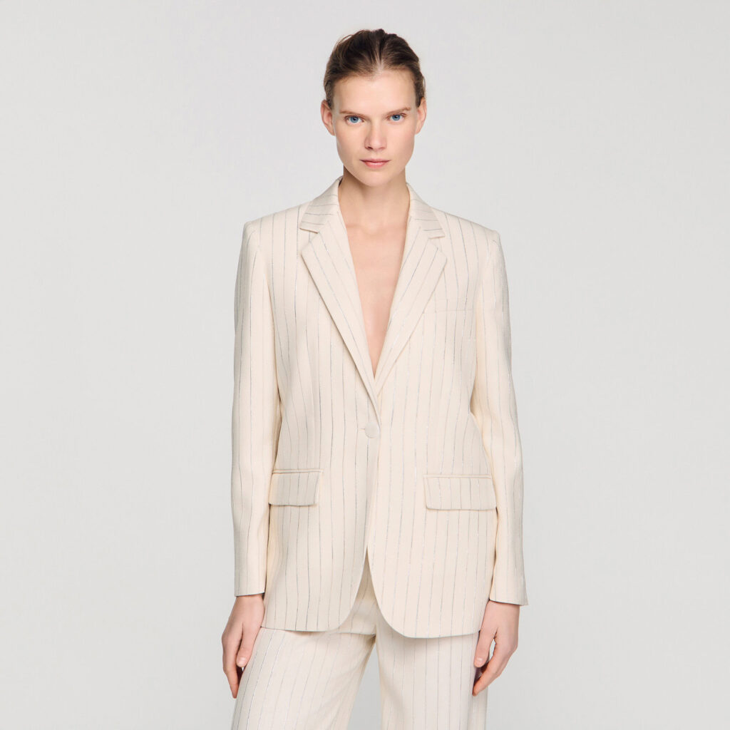 Veste de tailleur à rayures