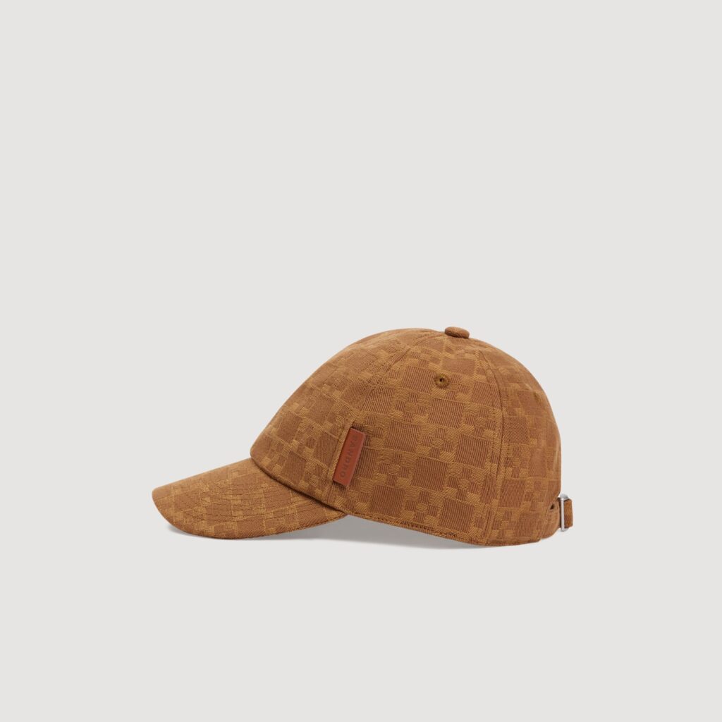 Casquette en denim motif cross