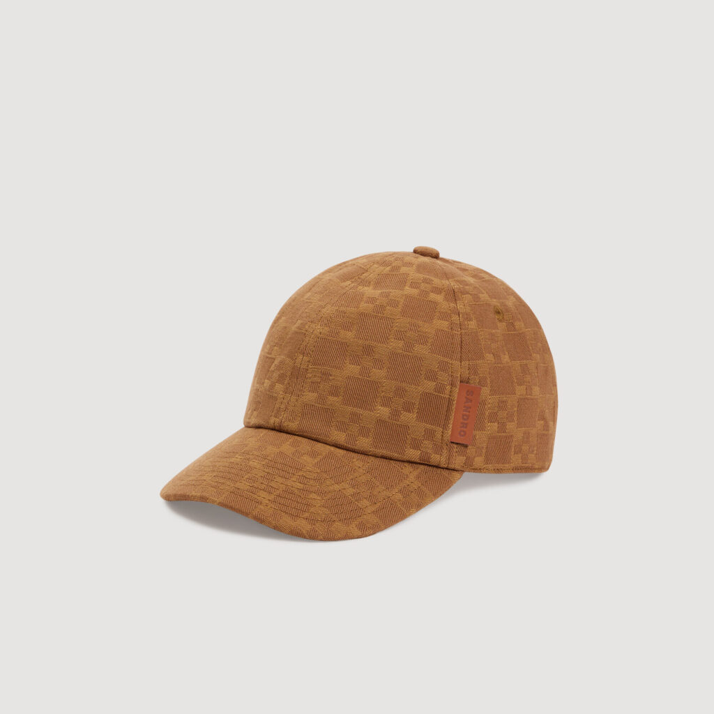 Casquette en denim motif cross