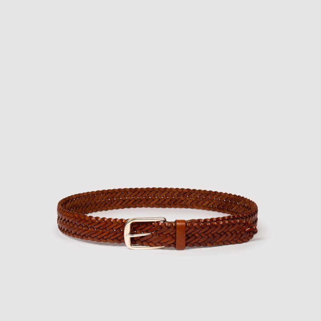 Ceinture en cuir tressé