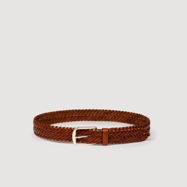 Ceinture en cuir tressé