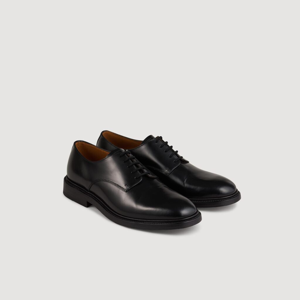 Derbies en cuir glacé