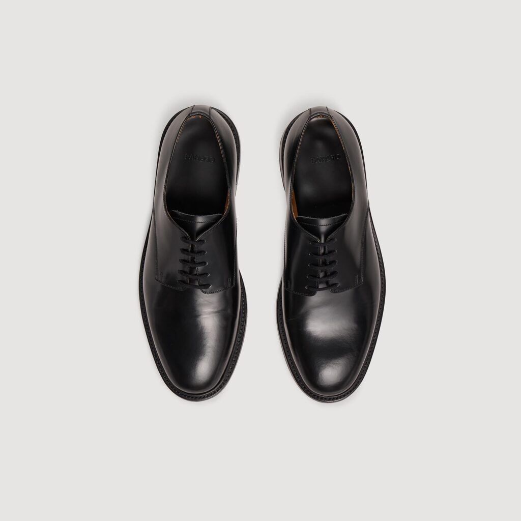 Derbies en cuir glacé