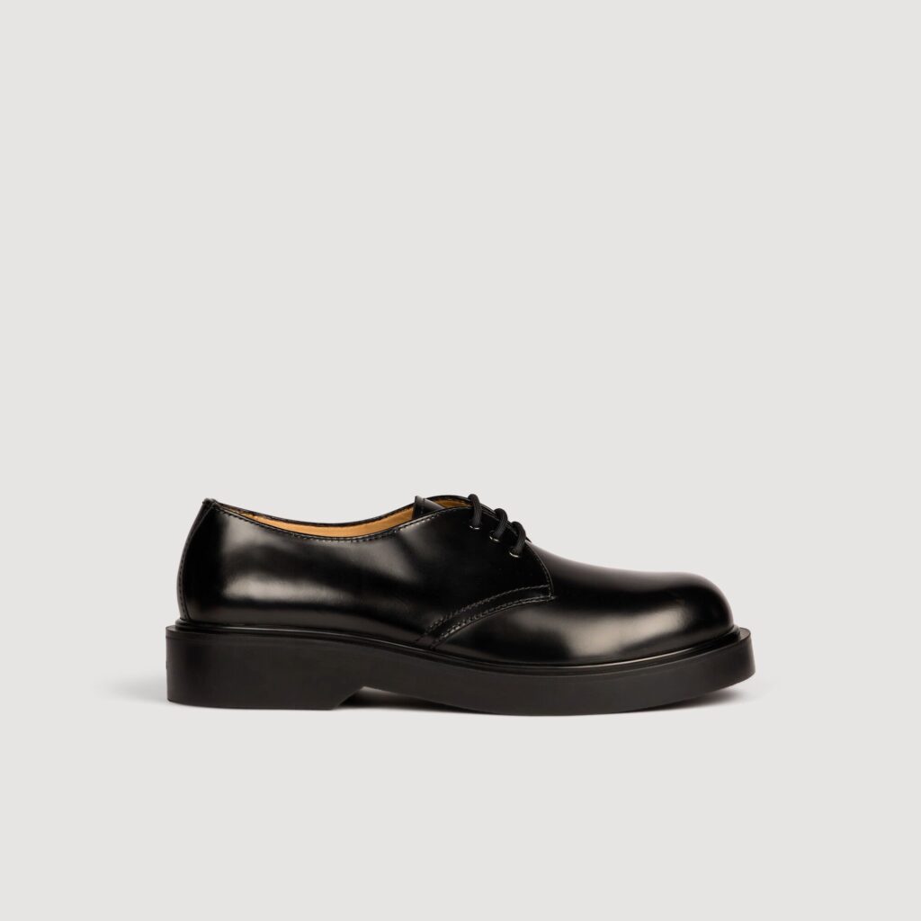 Derbies en cuir glacé