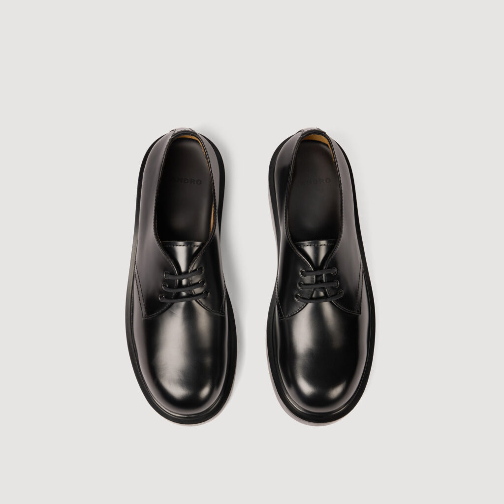 Derbies en cuir glacé