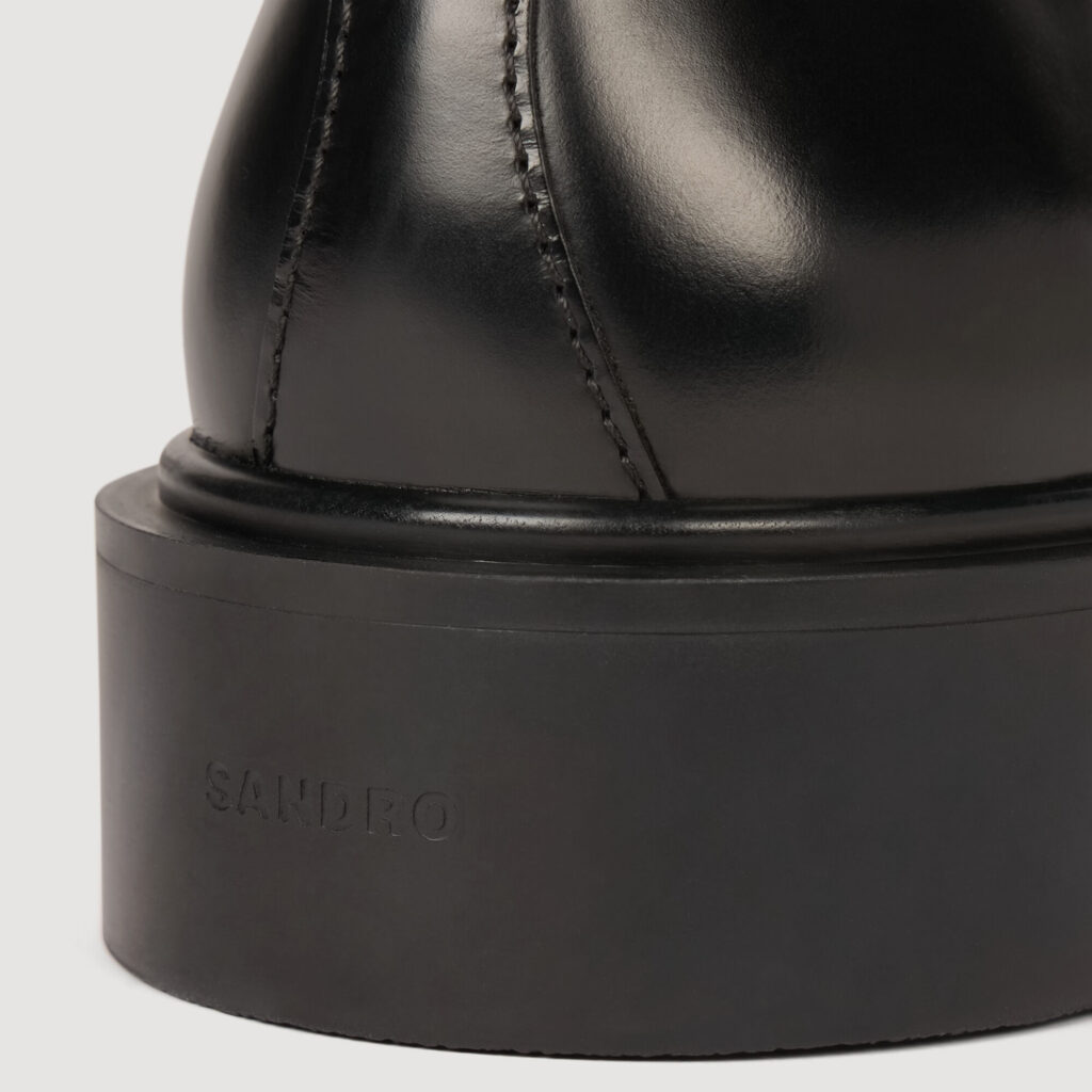 Derbies en cuir glacé