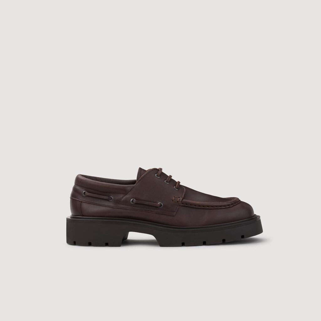 Moccassins en cuir à semelle chunky