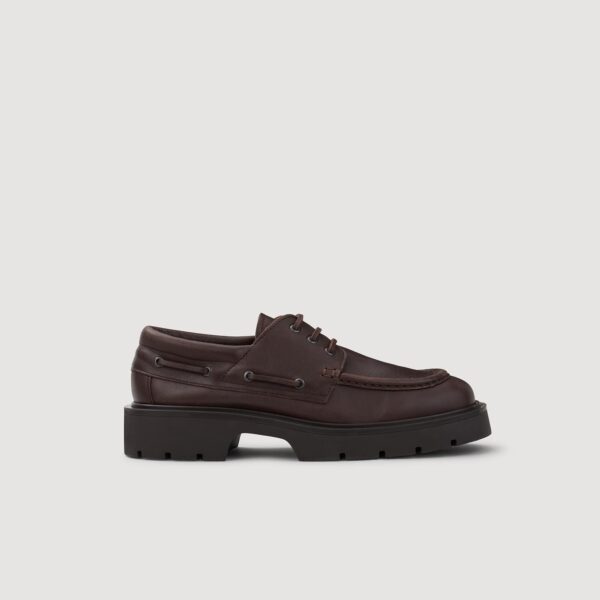 Moccassins en cuir à semelle chunky