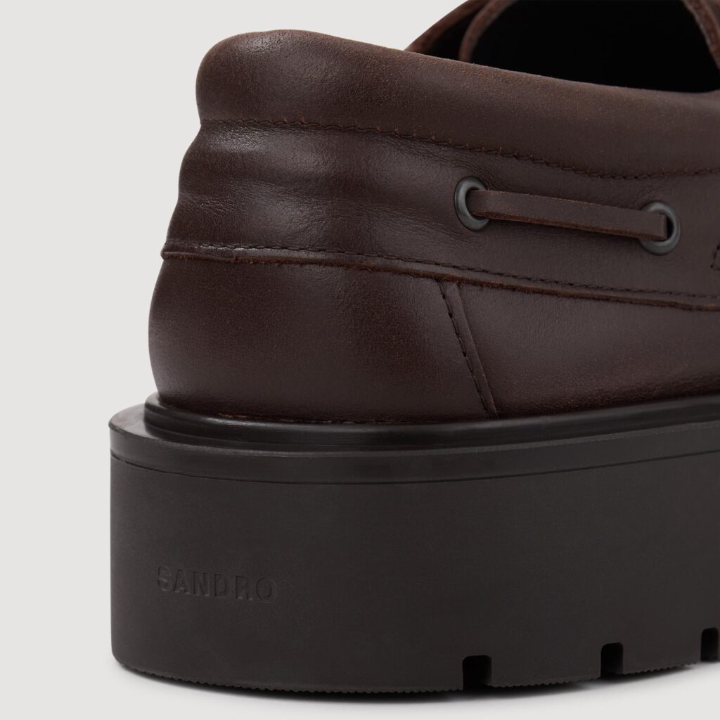 Moccassins en cuir à semelle chunky