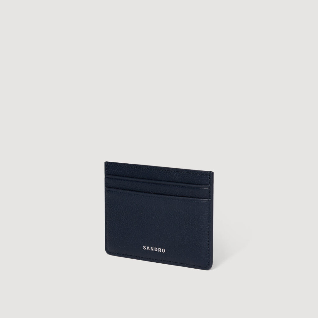 Porte-cartes en cuir grainé