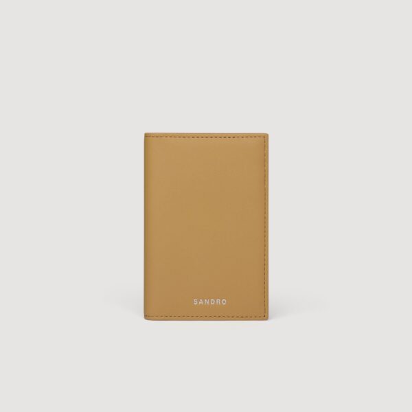 Porte-cartes en cuir grainé