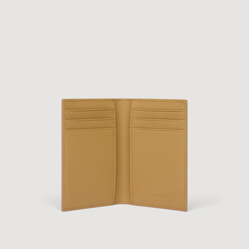 Porte-cartes en cuir grainé