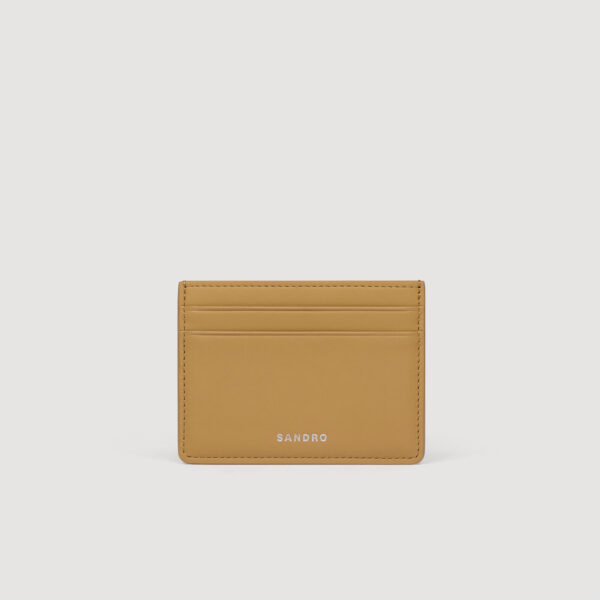 Porte-cartes en cuir à logo