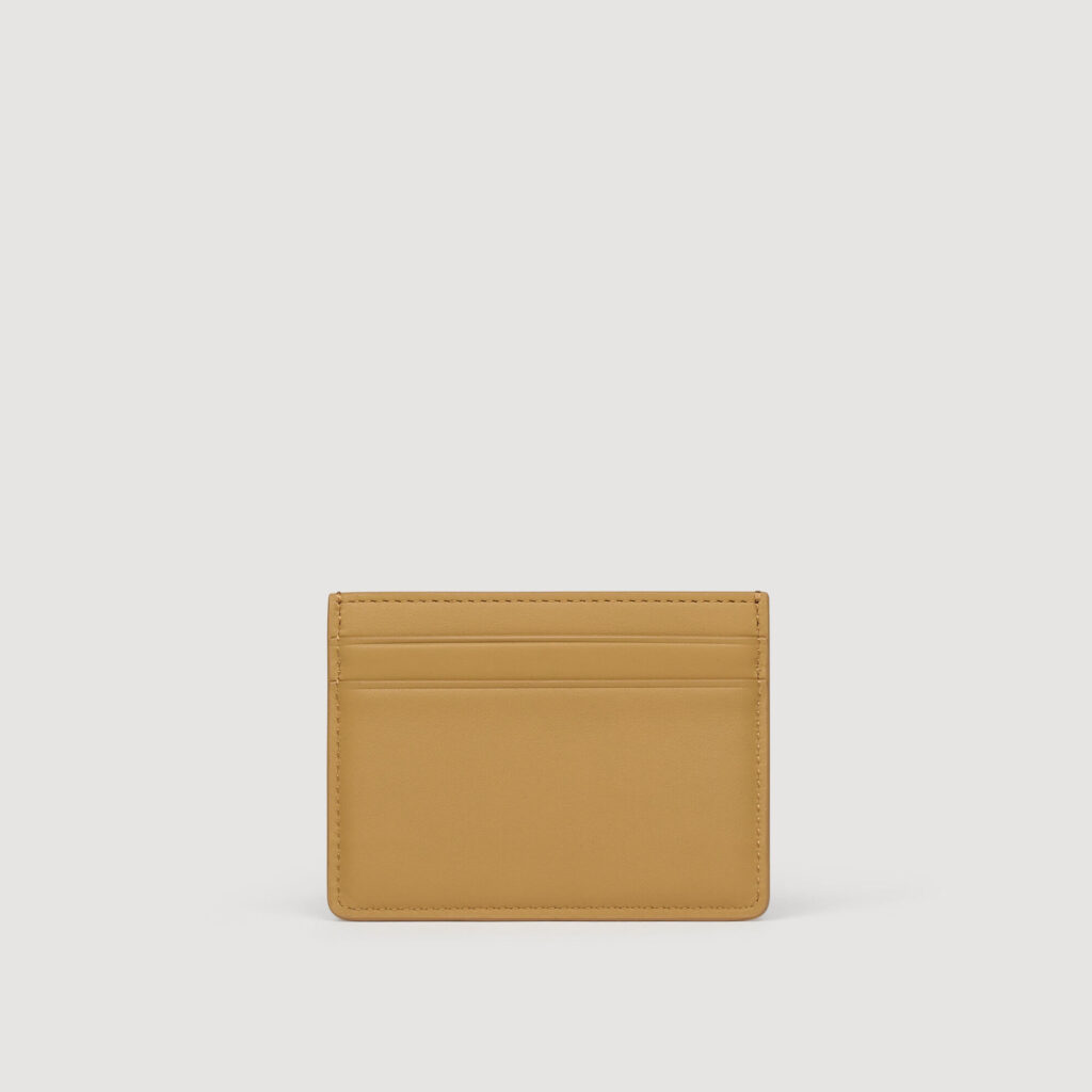 Porte-cartes en cuir à logo