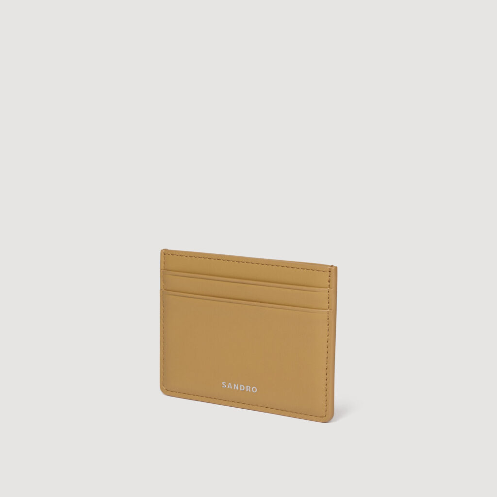 Porte-cartes en cuir à logo
