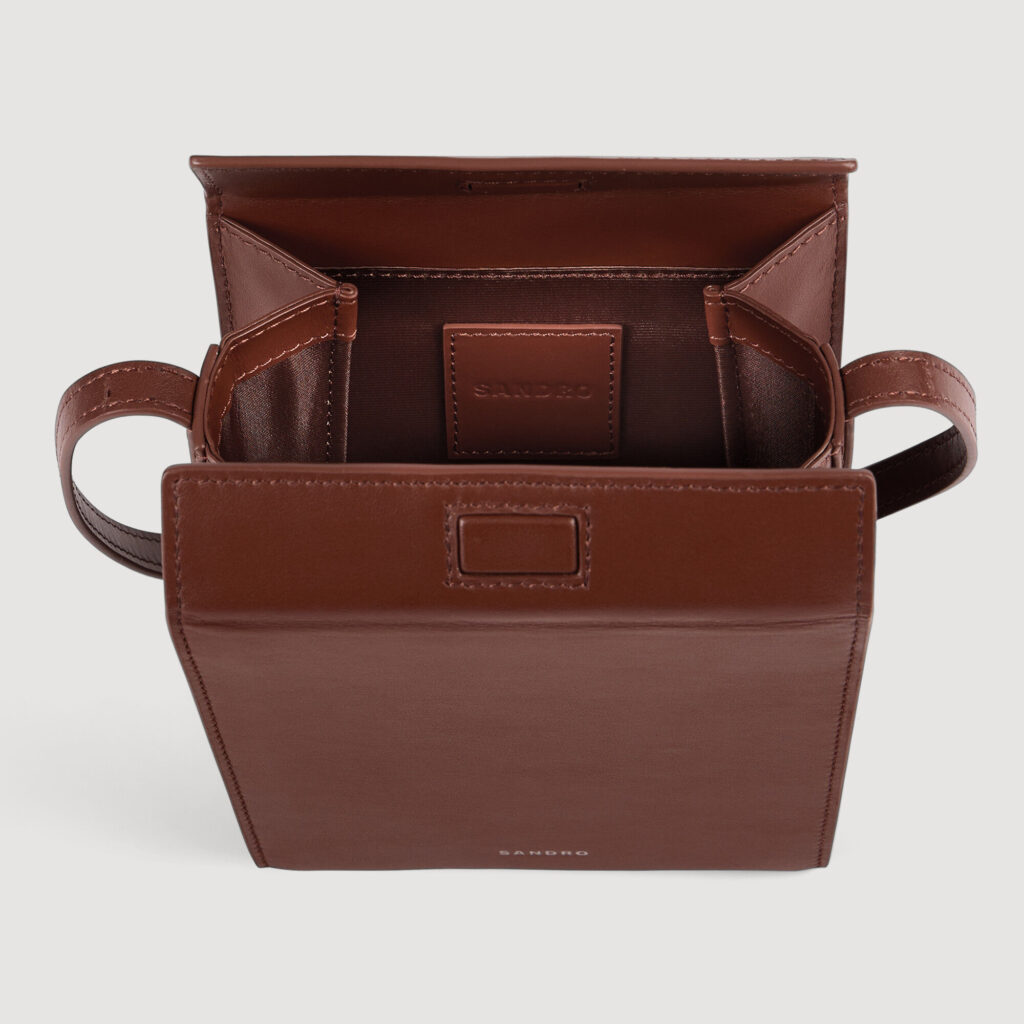 Pochette téléphone en cuir à logo