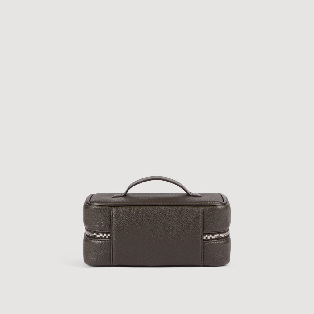 Trousse de toilette en toile grainée