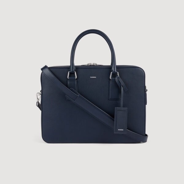 Grand briefcase en cuir grainé