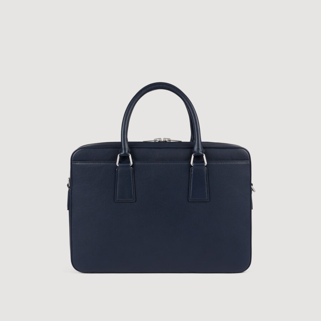 Grand briefcase en cuir grainé