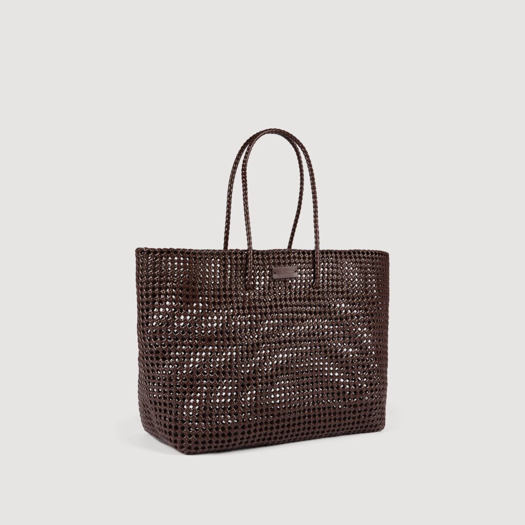 Cabas tressé avec patch
