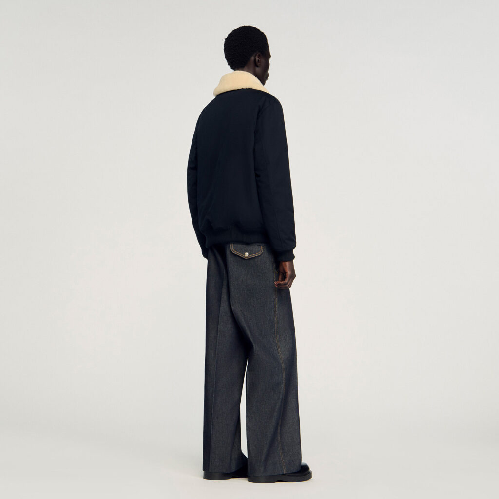 Blouson aviateur à col mouton