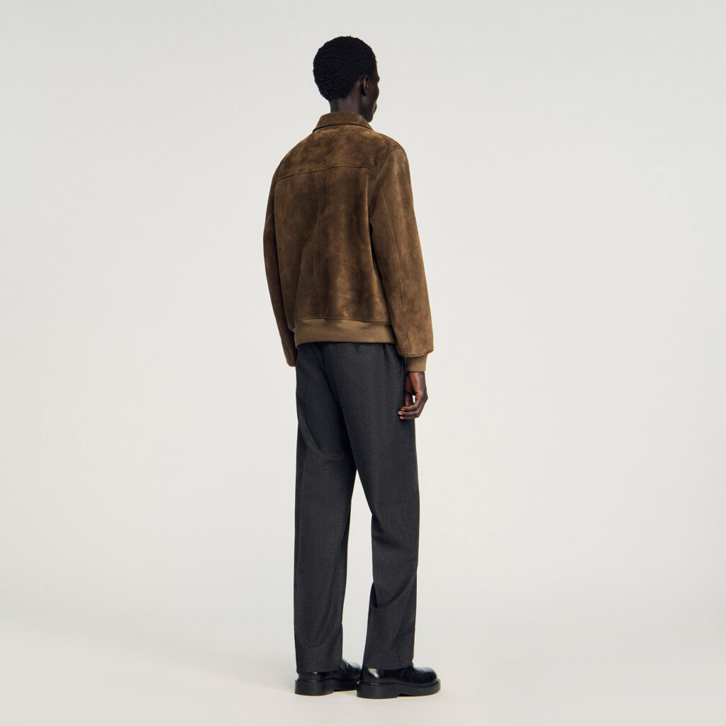 Blouson à col cassé avec fermeture