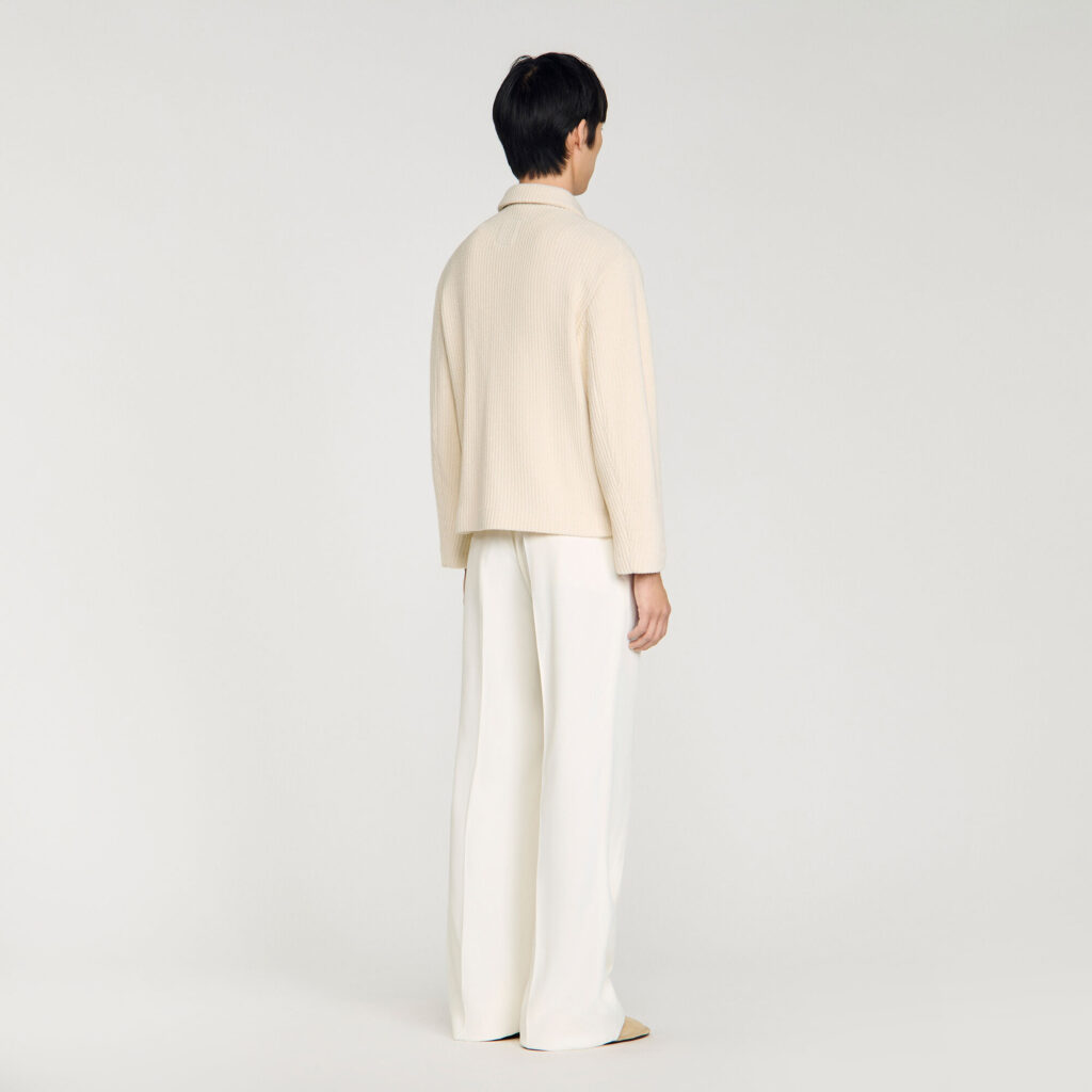 Blouson effet tricot col classique