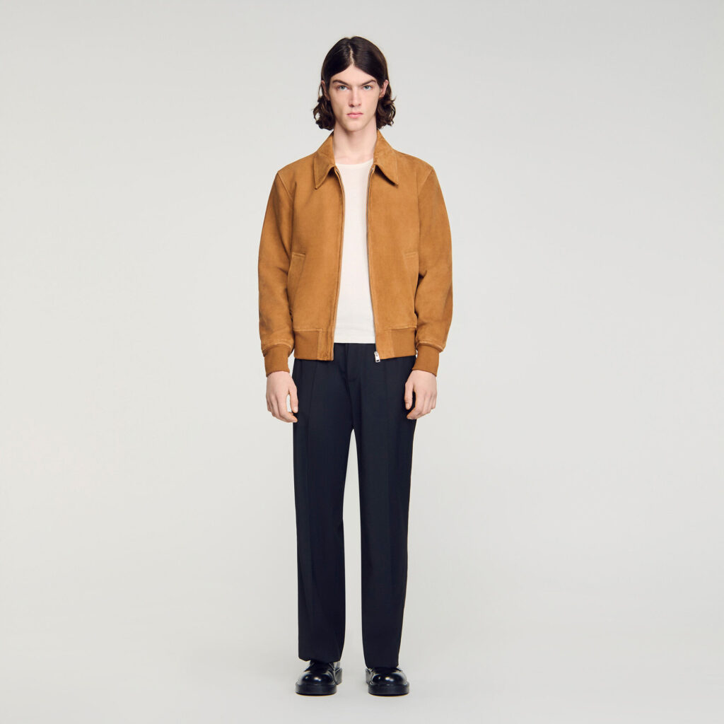Blouson en cuir de chèvre