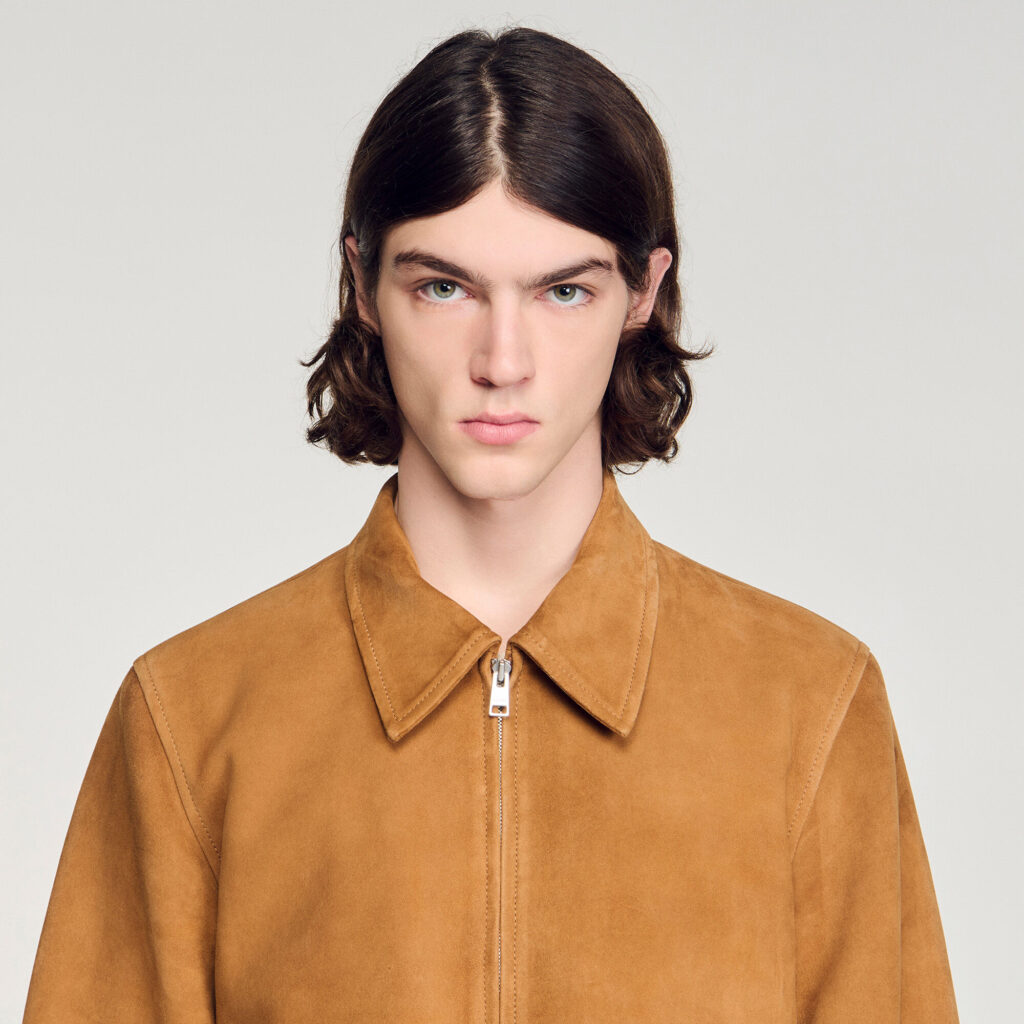 Blouson en cuir de chèvre