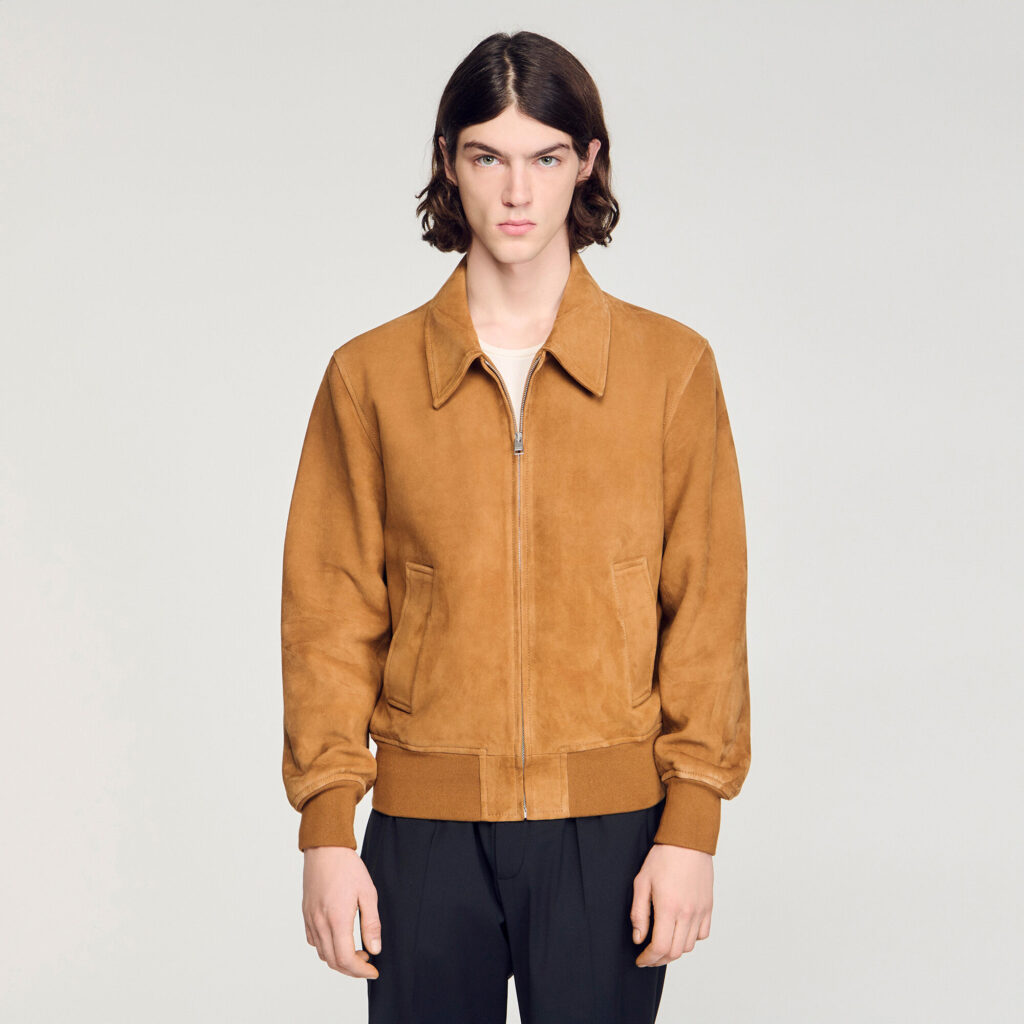 Blouson en cuir de chèvre