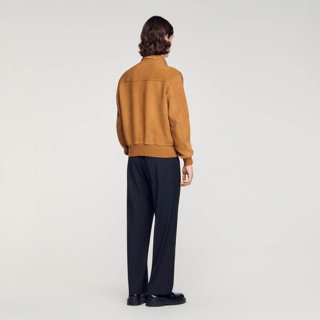Blouson en cuir de chèvre