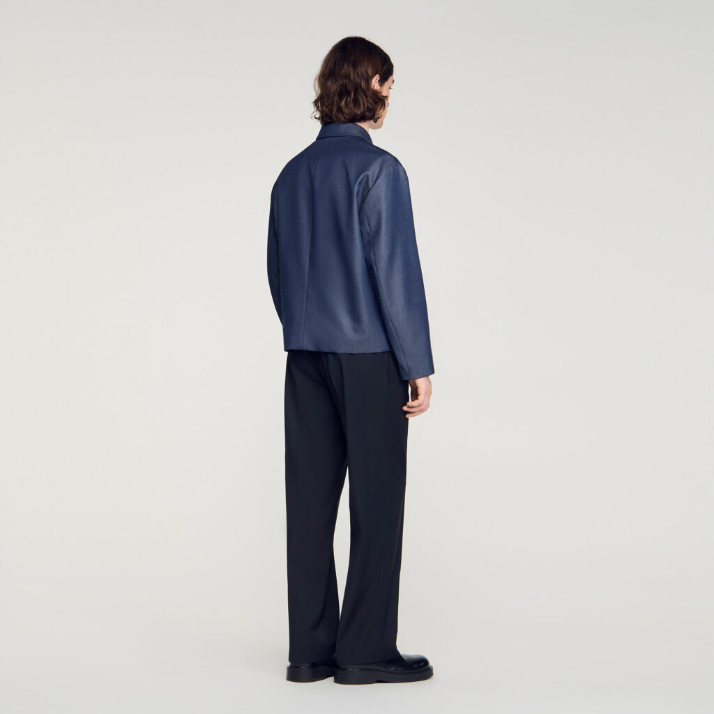 Blouson zippé effet denim