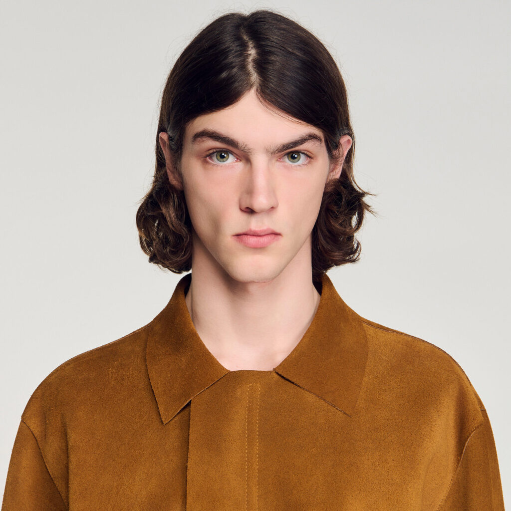 Blouson en croute de cuir
