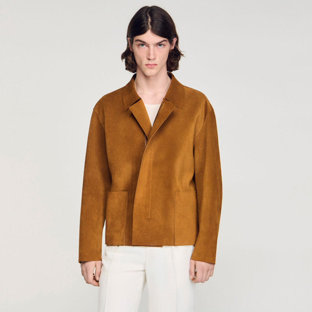 Blouson en croute de cuir