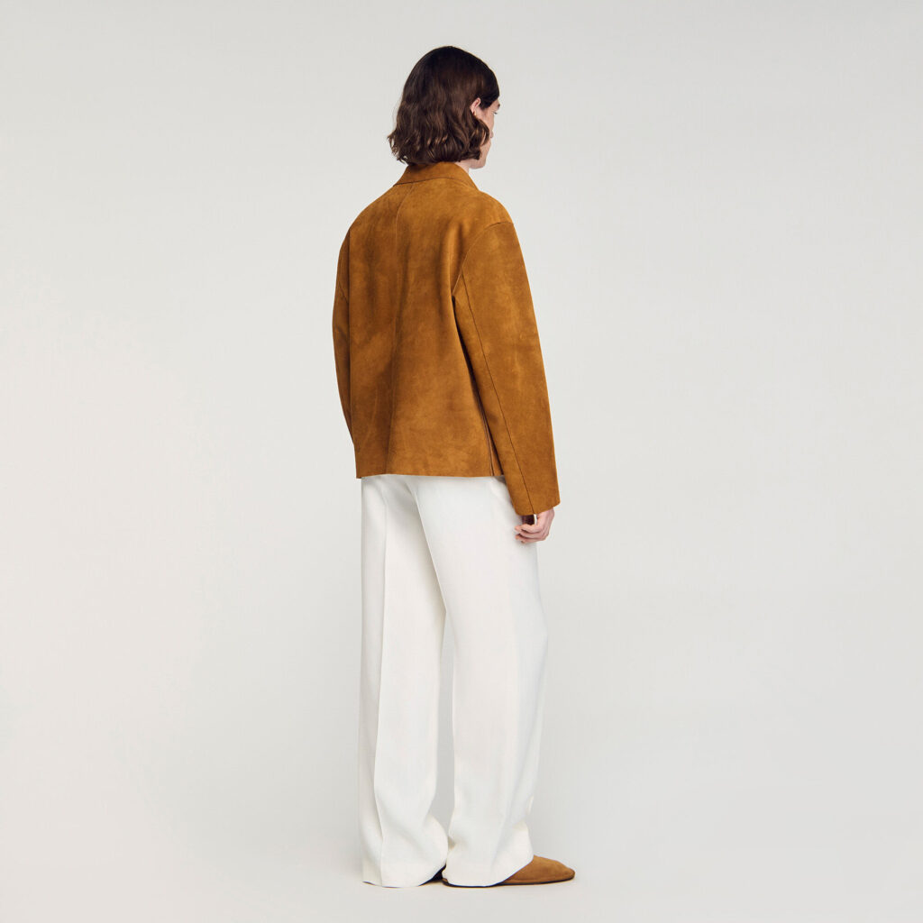 Blouson en croute de cuir
