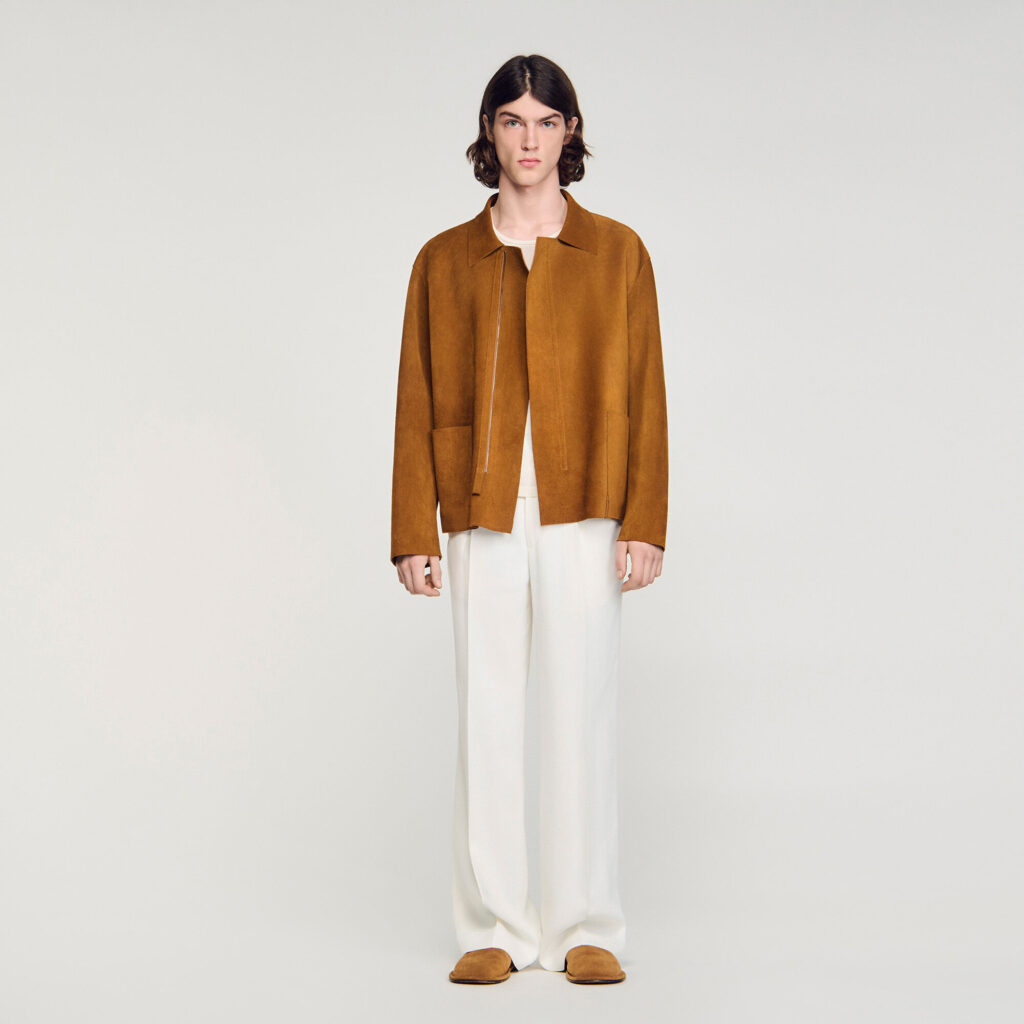 Blouson en croute de cuir