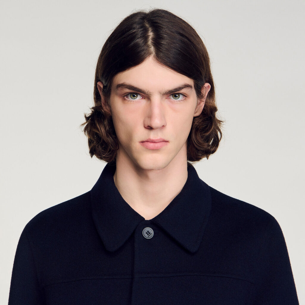 Blouson en laine col classique